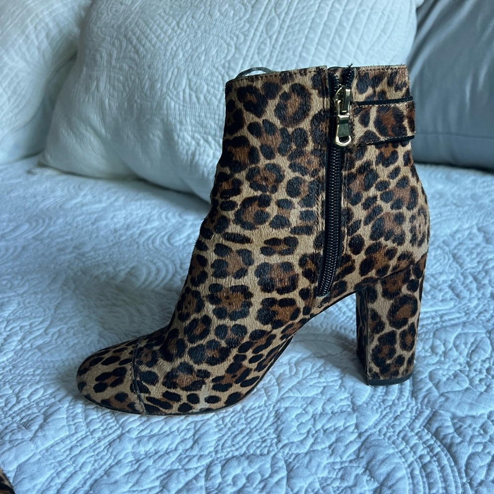 Leopard Print Ankle Boots
